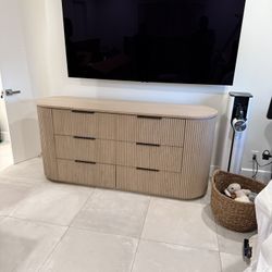 RH Inspired Dresser, Restoration Hardware Byron Style Dresser, Free Delivery ✅ Modern Oak Fluted Dresser