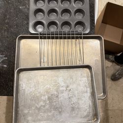 Baking sheets and muffin tray $10 for all