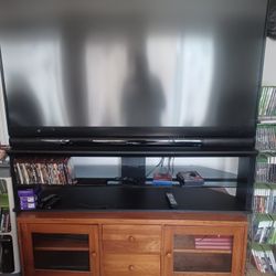 73"MITSUBISHI 1080P DIGITAL LASER PROJECTION TV WITH MATCHING STAND AND ROKU STREAMING STICK $300 FINAL PRICE 