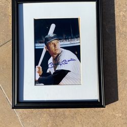Mickey Mantle Autographed Picture - Professionally Verified !!!