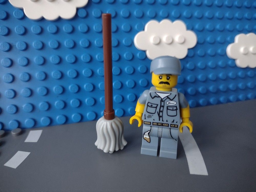 Lego Janitor Custodian Minifigure