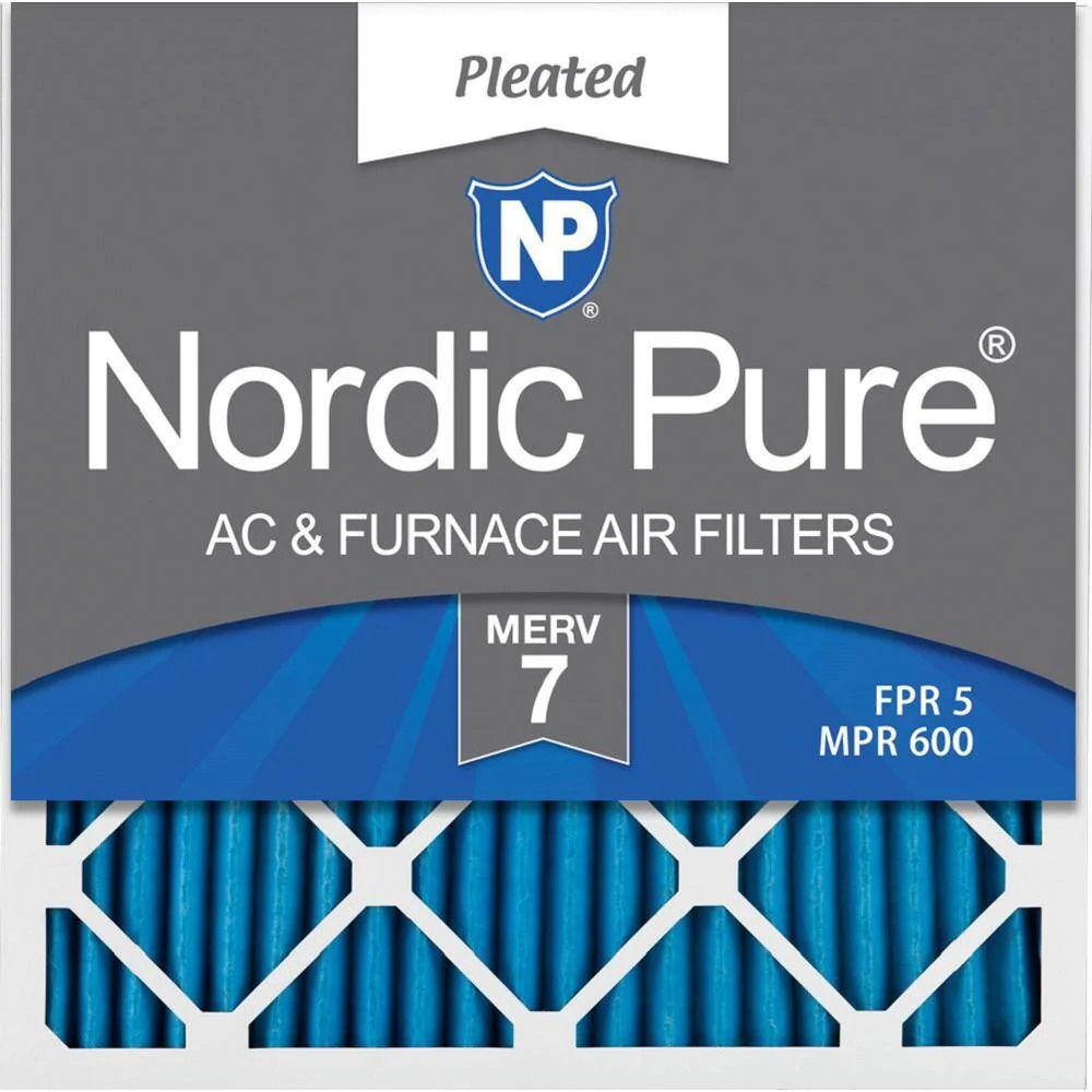 Nordic Pure 16 X 16 X 1 Basic Dust Pleated MERV 7 - FPR 5 Air Filter