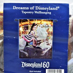 Dreams Of Disney Diamond Celebration Carousel Horse Tapestry Disneyland 60th