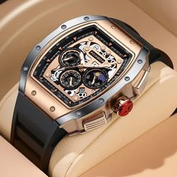 Luxury Mens Watches Business Waterproof Military Quartz Chronograph Wristwatch 