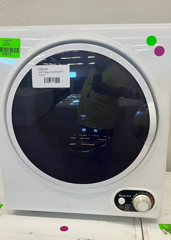 Magic Chef MCSDRY15W Compact 1.5 cu. ft. Dryer V5VRL