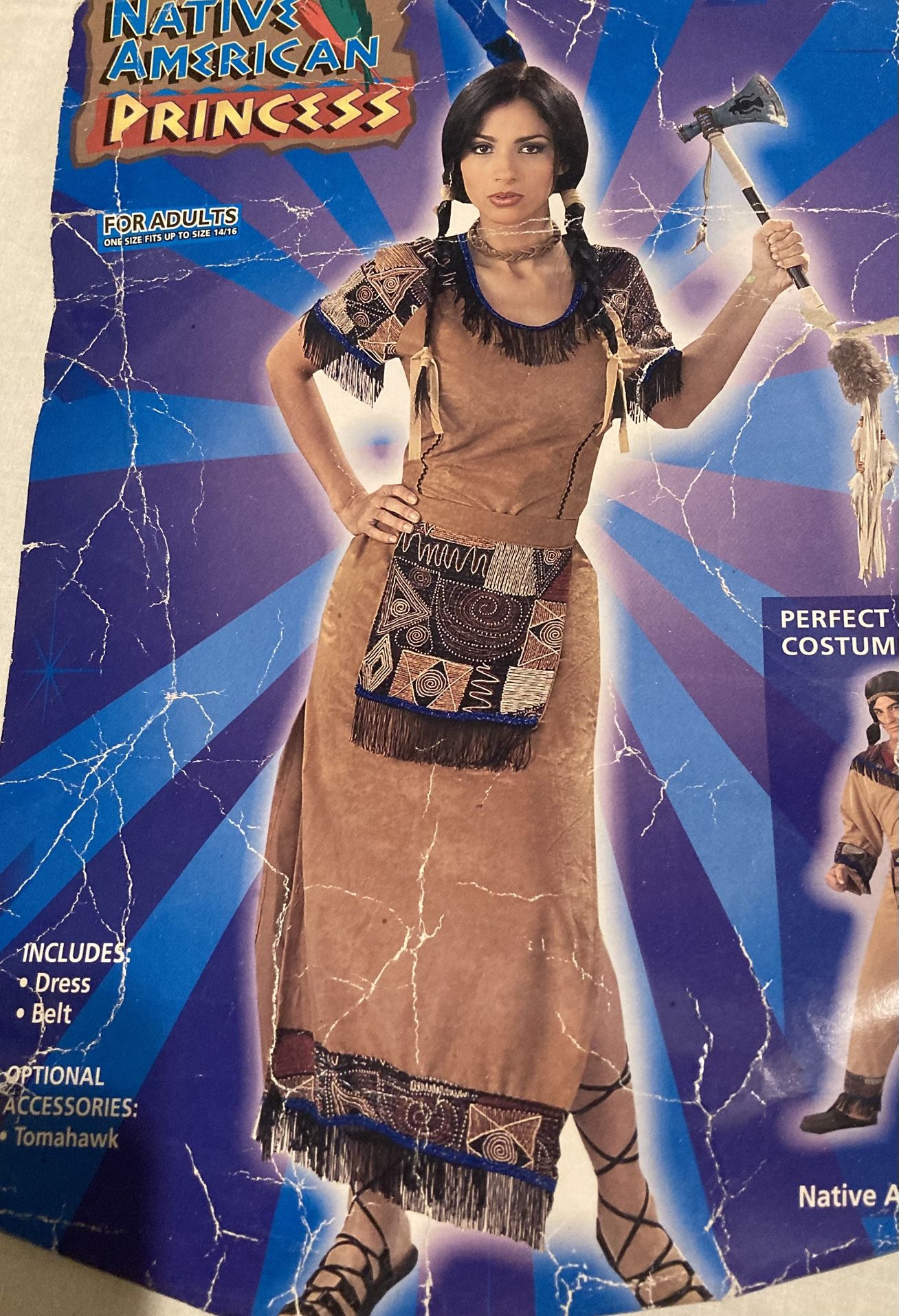 Vintage Native American Princess Costume Dress Fits Up to Size 14/16 Quality