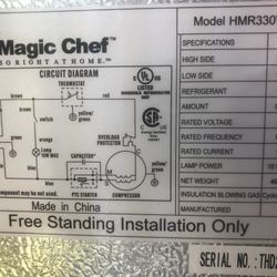 Magic Chef  Mini  Fridge