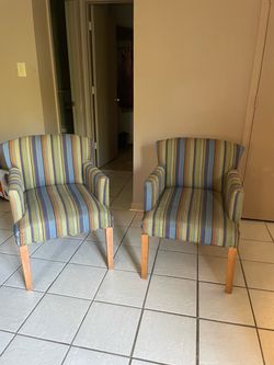 Nice striped fabric chairs