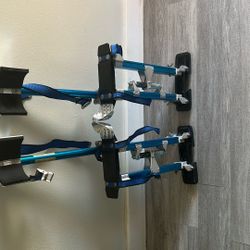 Painter Taping Drywall Stilts