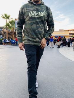 Blessed sweater hoodie army camo pattern Christmas gift