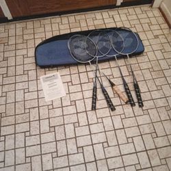 Five Sport craft Badminton Racquets With Carry Bag And Rules Booklet 