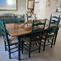 7 Piece Dining Set Plus Accent Corner And Wine Rack