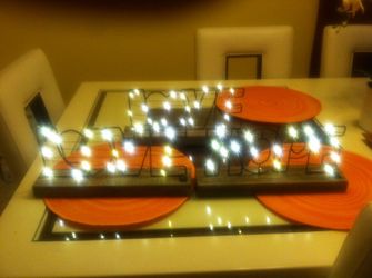 1 Hope and 2 love LED signs