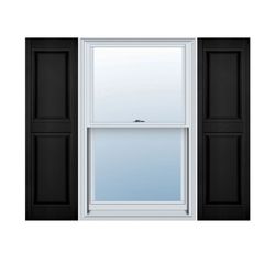 Mid-America 00 02 1267002 12" x 67" Black Raised Panel Vinyl Exterior Shutters (Pair)