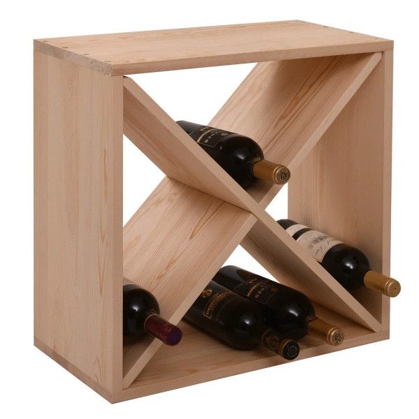 Wine Rack Stackable Wine Storage 24 Bottle for Cube Bar Cellar Kitchen, NEW