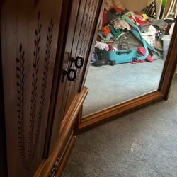 Modest Dresser And Mirror Set