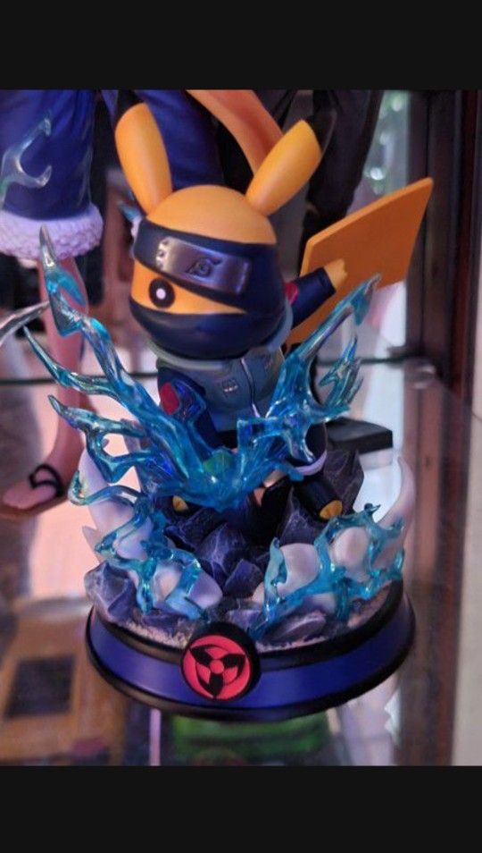 Naruto Surge Studio Statue Chidori Kakashi Pikachu Cosplay Team 7 Naruto Sasuke Sakura