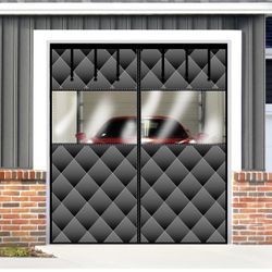 Magnetic Thermal Insulated Door Curtain with Visible Windows