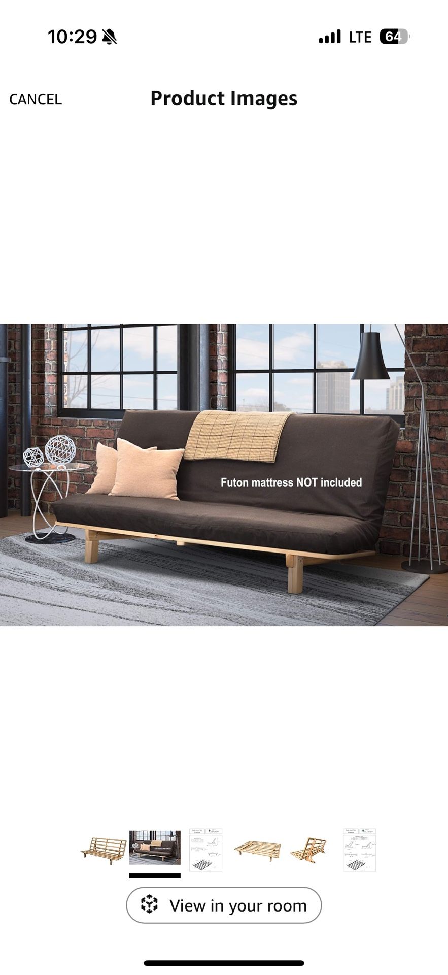 Queen Couch / Futon WITH Mattress