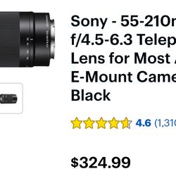 Sony 55-210mm e mount