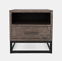 East Hampton Distressed Grey End Table