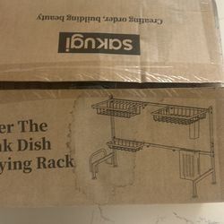 Grey: over the sink dish drying rack