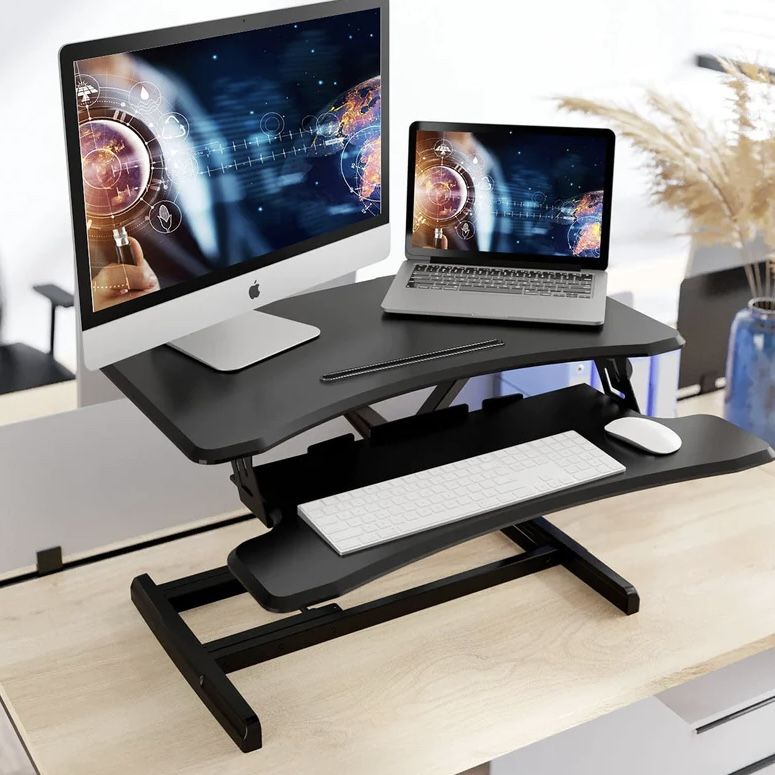 New 30" Standing Desk Converter Stand up Desk Riser - Sit Stand Desk Adjustable Workstation