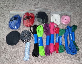Nike and Adidas Shoelaces Bundle