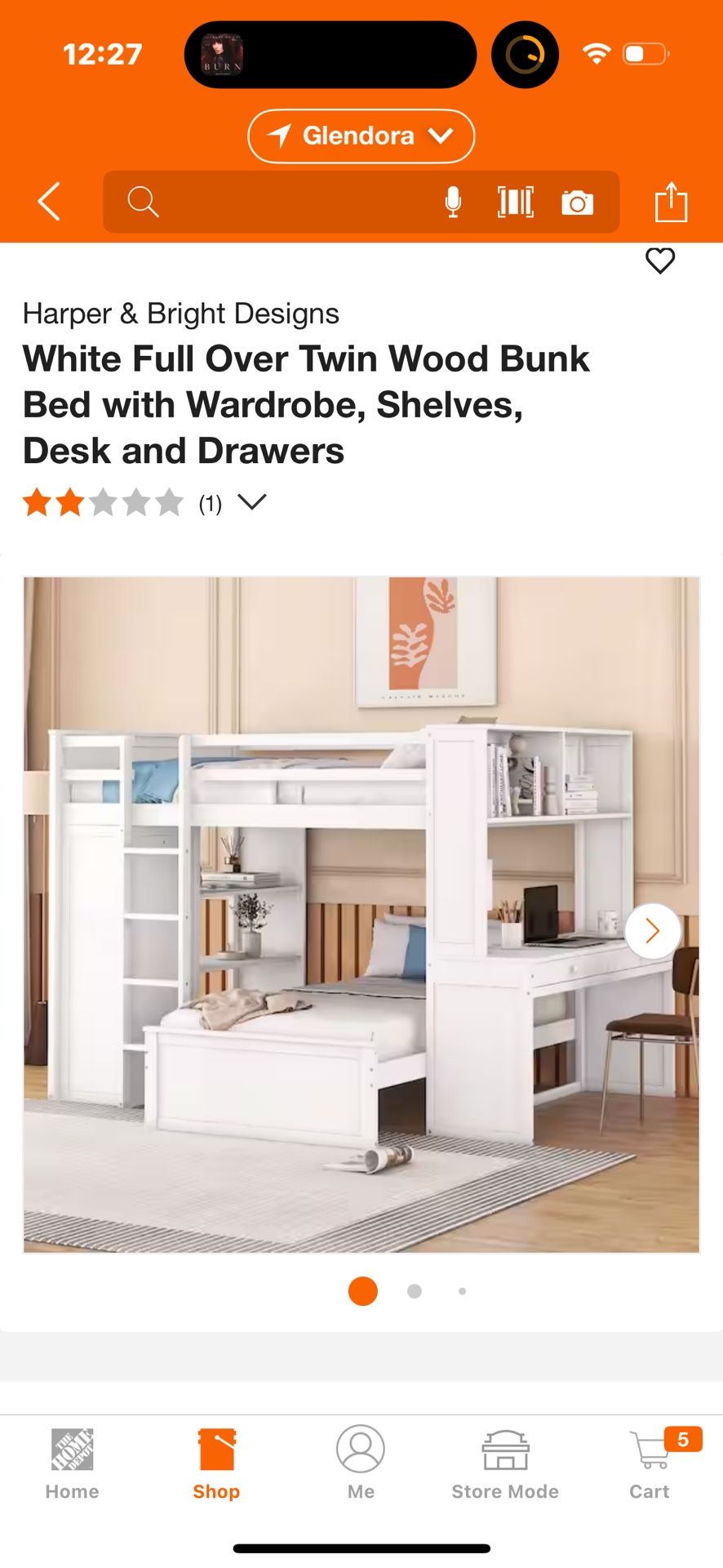 Bunk Bed Sold As Loft Bed