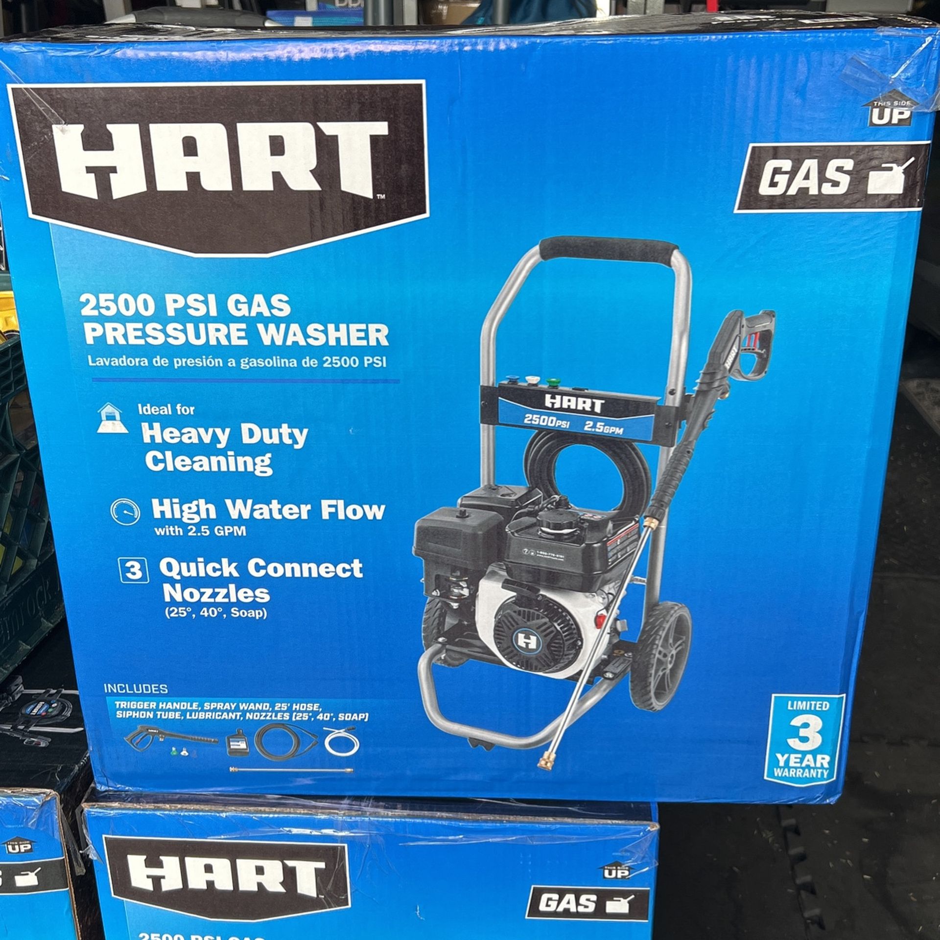 HART 2500PSI Cold Water Gas Pressure Washer