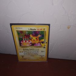 25th Anniversary Birthday Pikachu Pokemon Card.