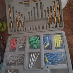 Tool Kit With Drill Bits, Anchors, Nails, Etc.