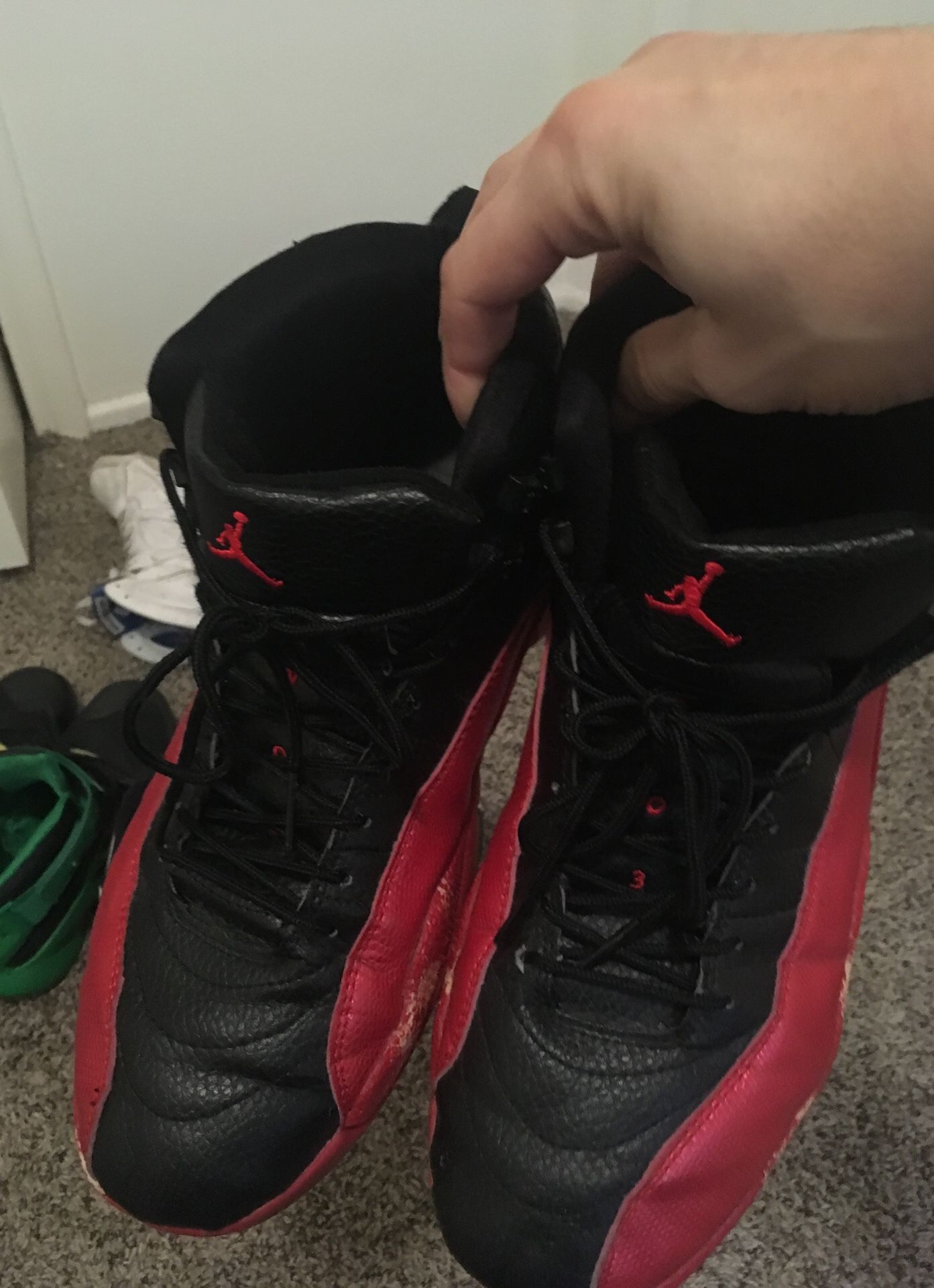 Beat up from the feet up Jordan 12’s size 9.5
