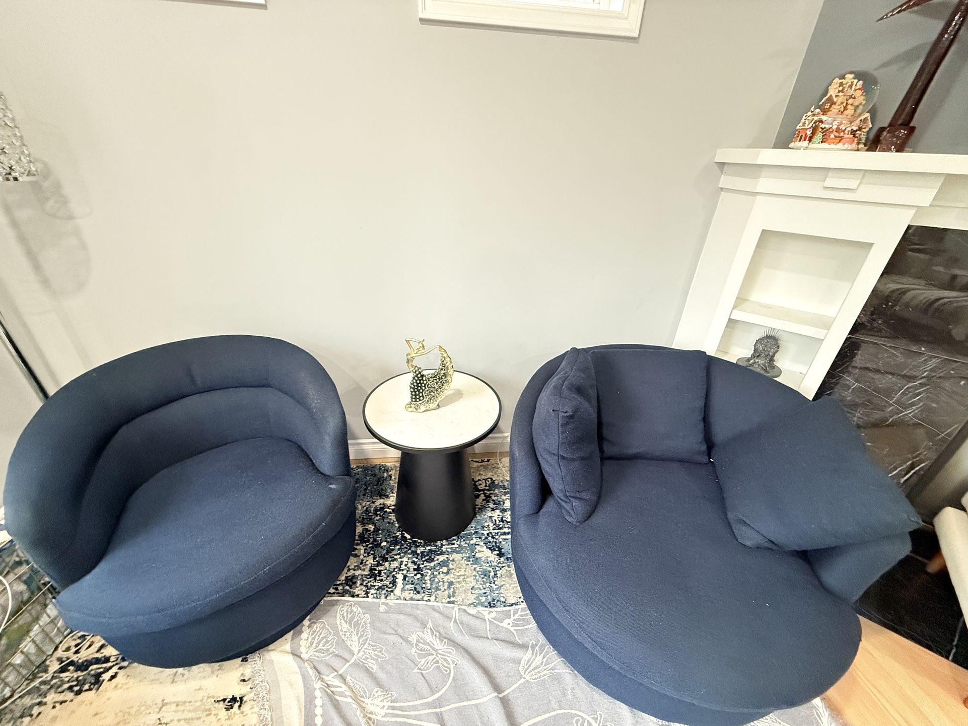 West Elm Chair loveseat 360 Swivel