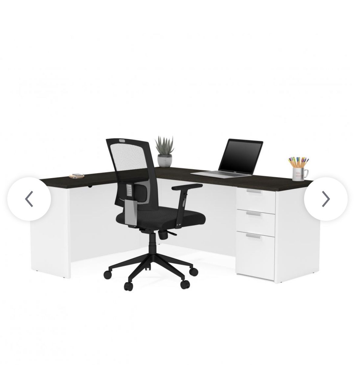 Bestar, Gray & White Desks