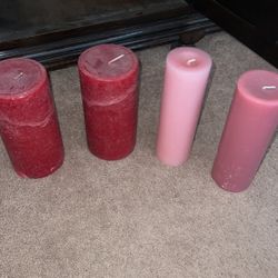 4 Large Tall Candle Bundle 