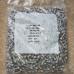 39,500 Of 3/4" 500 Count 12-14 Self Tapping Hex Head Screws