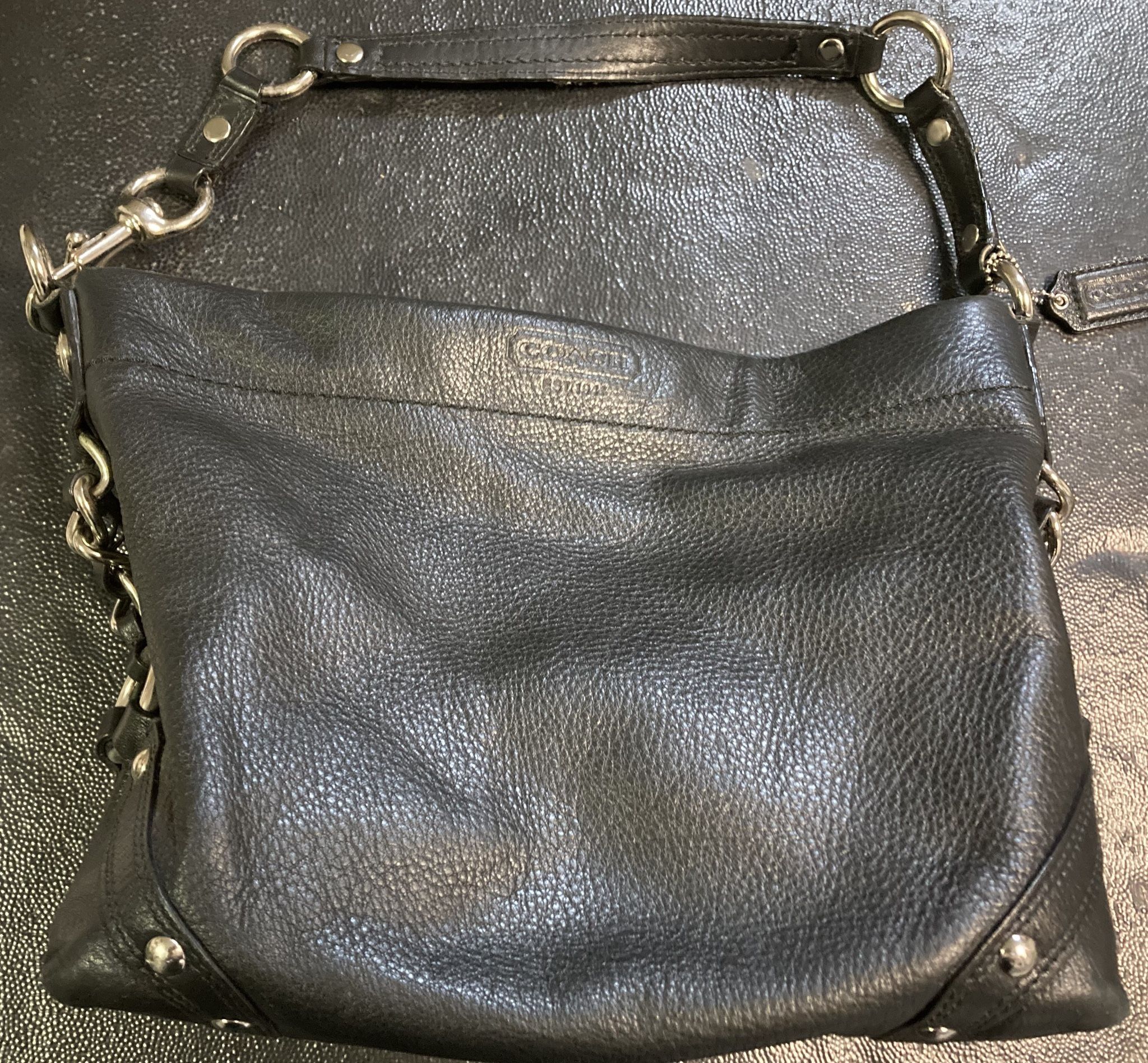 Coach Black Leather Pocketbook K1073-F15251 Very Clean