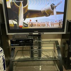 Panasonic Plasma TV, 55" With Remote And TV Stand