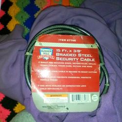 15 FT Braided Steel Security Cable