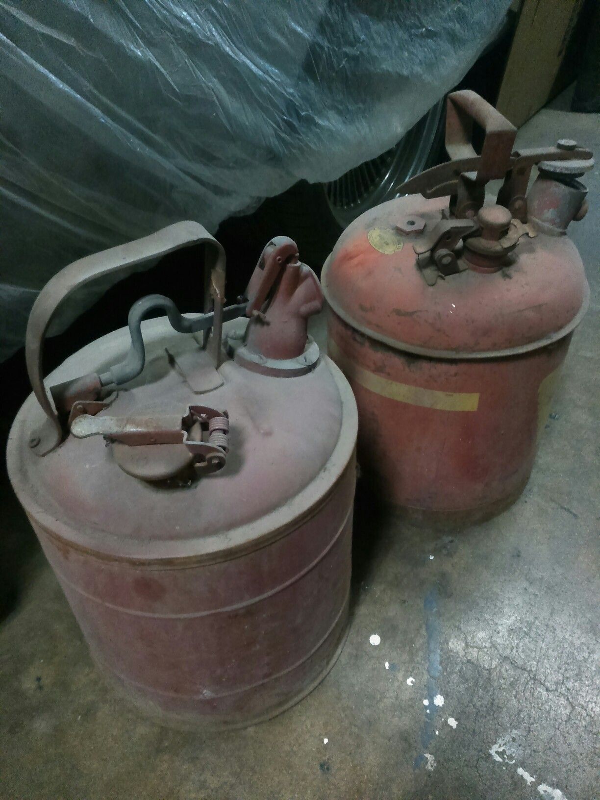 Vintage gas cans