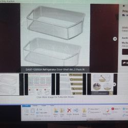 Refrigerator Door Shelf Bin 2 Pack Right Side Basket Compatble With Samsung 