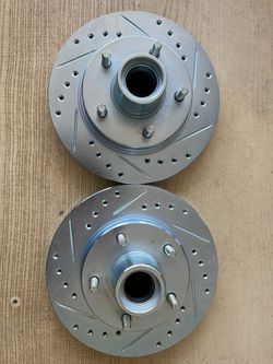 Pontiac Grand Prix 82-87 Front Drill Slot Rotors Ceramic pads
