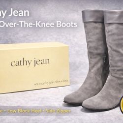 Cathy Jean Gray Over-The-Knee Boots – Women’s Size 8