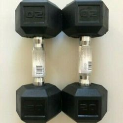 2 20 LB HEX DUMBELLS