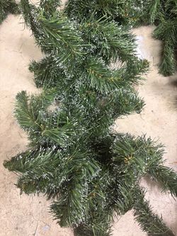 9 Ft Snow-tipped artificial pine garland