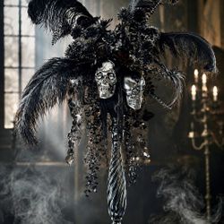 Midnight Gothic Requiem Halloween Centerpiece – $325