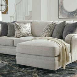 Dellara Chalk Sofa Raf Chaise

