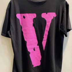 Pink Vlone Staple Tee Size Large And Cropped 