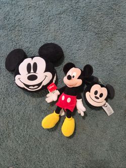 PLUSH DISNEY CHARACTER 12" & 2 pillows SEE DESCRIPTION
